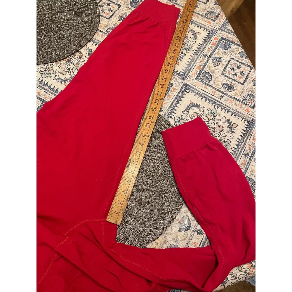 Athleta Salutation Jogger Red High Rise Powervita Yoga Pants Womens XL Pockets